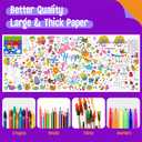 3 x Easter Coloring Poster, Large Coloring Activity Paper 75” x 31” Jumbo Size Versatile Paper DIY Painting Drawing Banner/Tablecloth for School, Spring Theme Parties, Wall Decor