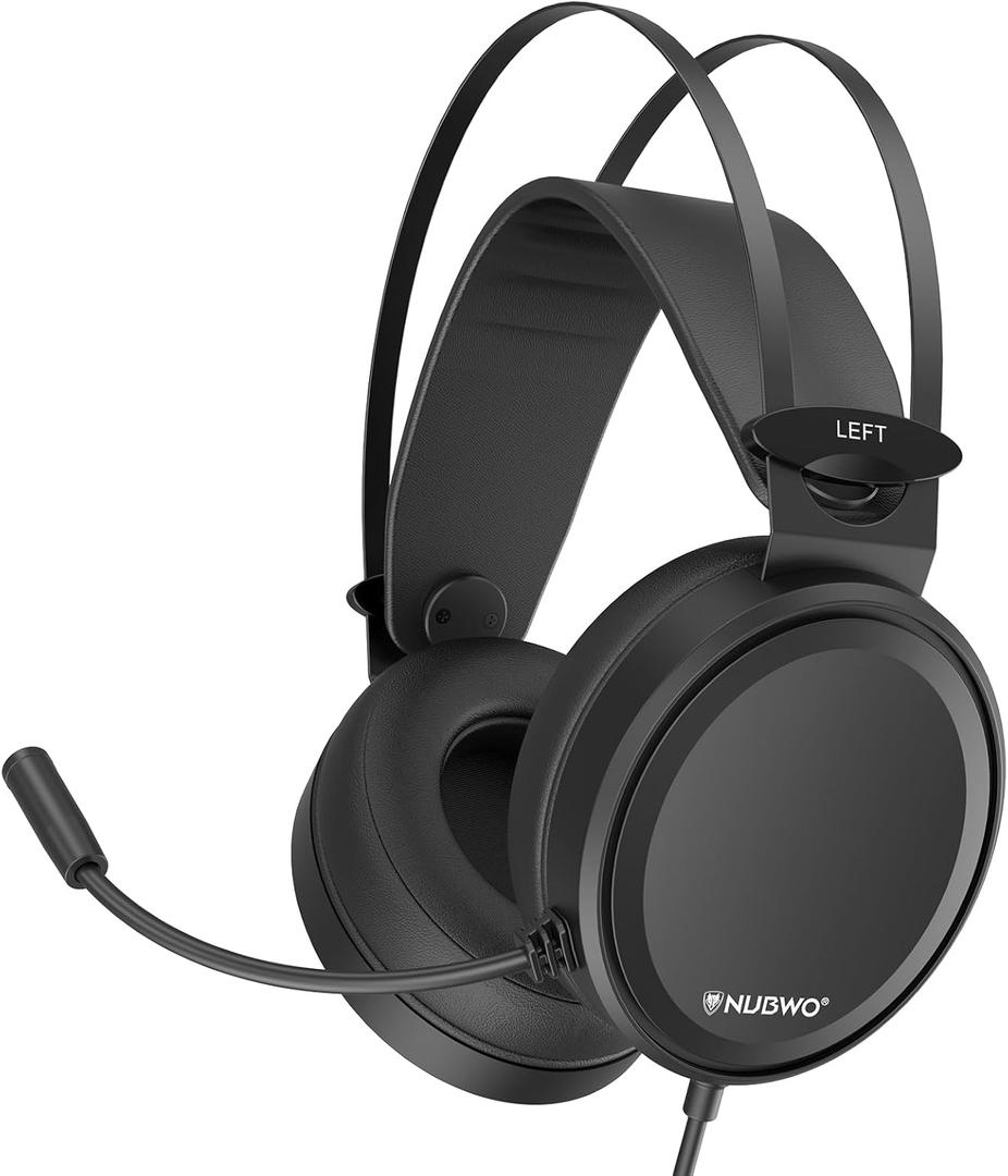 NUBWO Gaming headsets PS4 N7 Stereo Xbox one Headset Wired PC Gaming Headphones with Noise Canceling Mic, Over Ear Gaming Headphones for PC/ MAC/ PS4/ PS5/ Switch/ Xbox one (Adapter Not Included)