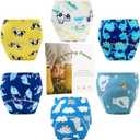 Upairy Training Pants for Boys Girls,Toddler Potty Training Underwear,Leakproof Reusable Kid Confident Panties,Children's Potty Underwear 100% Cotton (6PCS, L)