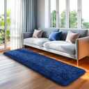 Ophanie Blue Runner Rug for Hallway, 2x6 Bedroom Bedside Living Room Rugs, Non Slip Fluffy Soft Shaggy Carpet for Kids Girls Boys Dorm Nursery Home Decor Aesthetic