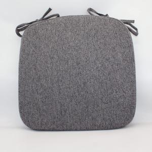 Memory Foam Chair Pads for Dining Room - Thick and Comfortable Non Slip Kitchen Seat Cushions with Machine Washable Cover and Ties [15 X 15 X 2 Inches] - Dark Gray