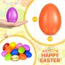 SpringFlower 240 PCS 2.3 inch Plastic Easter Eggs Plus 2 Golden Eggs, Empty Fillable Eggs, Plastic Eggs Bulks for Easter Basket Stuffer, Easter Party Favor, Easter Egg Hunt