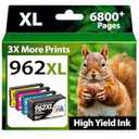 Starink Compatible 962XL Ink Cartridges Combo Pack, Replacement for HP 962XL Ink, Replacement for HP 962 Ink, Compatible with HP Office Jet Pro 9010 9015 9018 9020 9025 Printers, 4 Pack, Latest Chip