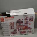 Freniland Wooden Fire Station Playset, 4-Level Pretend Play Firehouse with Fire Truck, Helicopter, Figures & Accessories, Educational Role Play Toy for Toddlers Kids Age 3+