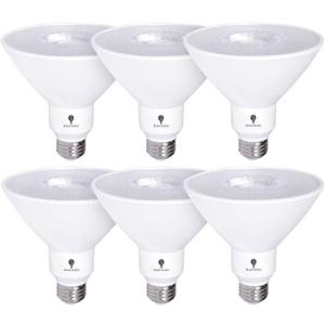 6 Pack High Power Outdoor PAR38 17W 170Watt Equivalent 1700 Lumens LED Dimmable Flood Light Bulb Waterproof E26 6000K Daylight LED Flood Light Bulbs Security Backyard Garage Led Spotlight Bulbs