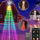 6ft DIY Outdoor Christmas Trees for Yard with 47 Prelit Lights 265 LED Christmas Tree Lights Color Changing Sync Musical APP & Remote Control Christmas Tree Light Show for Multicolor Decorations