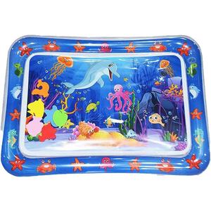 Pet Water Bed, Thickened Water Sensor Play Mat, Summer Pets Cooling Water Sensory Play Pad with Inflator, Sensory Water Play Mat for Cats, Durable Playmat (B)