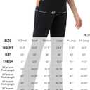 BUBBLELIME 29"/31"/33"/35"/37" 3 Styles Women's High Waist Bootcut Yoga Pants Basic/Side Pockets Tummy Control Workout Flared (Black, M)