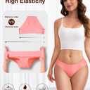 MISSWHO Seamless Womens Underwear Bikini No Show Soft Comfortable Invisibles Briefs Low Rise Hipster Panties 6 Pack (L)