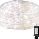 Lighting EVER Plug in Rope Lights with Small Tube, 1/4 in Pencil-Size, 100 LED Copper Wire String Lights in 33 ft Tube, Cool White 6000K, Thin Light Rope for Railing, Fence, Balcony, Not Connectable