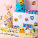 JOYIN 72 Pcs Easter Party Favors Set, 12 Packs Assorted Goody Bags with Rings/Sticker, Foam Stickers, Stampers for Kids Gift, Easter Egg Hunt, Basket Stuffers