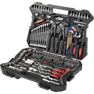 STARWORK TRUE MECHANIC 324-Piece Mechanics Tool Set and Socket Set with 22oz Dragon One-Piece Rip Hammer w/Grip, Professional