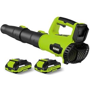 LEAPUL Leaf Blower, 21V Electric Cordless Blower, 2 X 2.0Ah Batteries and Charger Included, Lightweight Leaf Blower for Patio Cleaning, Lawn Care, Blowing Leaves and Dust, etc.