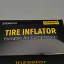 150 PSI Tire Inflator Portable Air Compressor, 12V DC Auto Shutoff Air Pump with Digital Pressure Gauge and Emergency LED Light for Car Tires, Bicycle & Balloons, Black