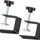 C-Clamps Heavy Duty, Universal C Clamp Cabinet Installation Clamps Cabinetry Cabinet Face Frame Clamps Woodworking Drill Hole Guide for Installing Frame of Cabinets (2 Packs)