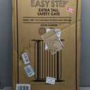 Regalo Safety 36 Extra Tall Baby Gate for Doorways & Bottom of Stairs, Pressure Mounted Baby Gate with Door for Babies, Toddlers & Pets, Tested & Safe, American Designed and Owned, Platinum