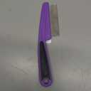 Yumflan Flea Comb with Rubber Handle, Flea and Tick Combs for Dogs & Cats, Fine Tooth Dog Comb for Grooming (Purple)