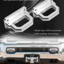 Front Tow Hooks, D-Ring Shackle Compatible with RAM 2500 3500 2WD & 4WD (2003 2004 2005 2006 2007 2008 2009 2010 201 2012 2013 2014 2015 2016 2017 2018) (Silver)