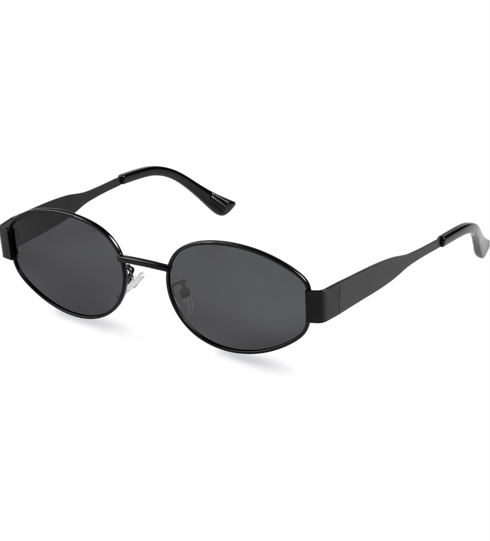 livho 2025 Trendy Oval Sunglasses - Stylish Polarized Shades for Everyday - Retro Metal Frames