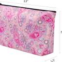 Empty Mahjong Bag,Thickened Pink Printed Soft American Mahjong Tiles Bag (Case Only)