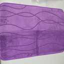 YIHOUSE Memory Foam Purple Bathroom Rug Sets 5 Piece, Ultra Absorbent Bath Mat for Bathroom - Non-Slip Machine Washable & Dry Quickly, 5 Piece Bathroom Mat Set, Purple (1'8" x 3'10" (Rectangular))