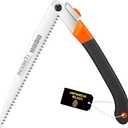 REXBETI Folding Saw, Extra Long 14 Inch Blade Backpacking Saws for Hiking Camping, Dry Wood Trimming Pruning Saw With 4 Cutting Angle Hard Teeth, Large Garden Saws with SK-5 Steel