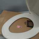 Mayfair Aurora Slow Close Toilet Seat, Easy Clean Hinges and Adjustable Perfect Fit Plastic Seat, Made in USA, Elongated, Bone