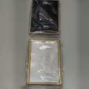 3.5x5 Picture Frames Gold - Brushed Brass Modern Simple Thin Aluminum Metal Photo Frame with HD Real Glass, Display for Tabletop and Wall Collage. (2 Pack)