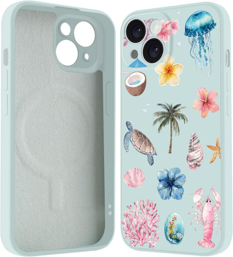 for iPhone 17 Pro Case | Turtle Jellyfish Magnetic Phone Case
