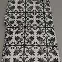 misaya Rectangle Vinyl Table Cloth, Elastic Fitted Flannel Backed Tablecloth, 100% Waterproof Plastic Table Cover Fits 5 Foot Folding Tables for Picnic, Camping, Outdoor (Black, 30" x 60")