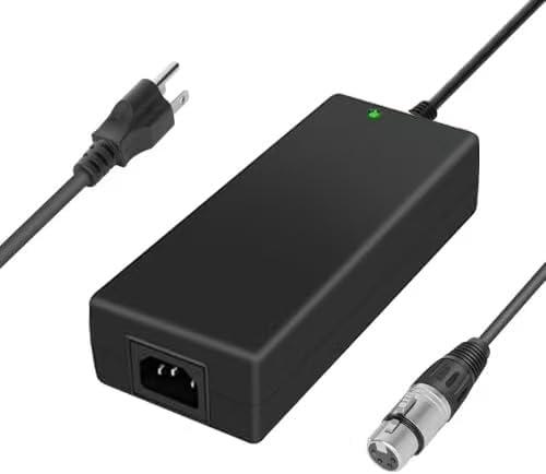 15V 4-Pin XLR Power Supply and AC Power Supply, for Sony F55 F5 PMW-F3 Venice, Canon C400 C300 III C500 II C700, Blackmagic URSA, VariCam Camera, SmallHD 2400