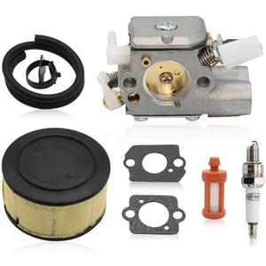 1143 120 0617 Carburetor 2-Stroke Compatible with MS251 MS251C MS241 MS241C MS231 MS231C Chainsaw Parts 1143 120 0617 Replaces C1Q-S233 with Fuel Filter Line Spark Plug