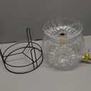 1.3 Gallon Pumpkin Glass Beverage Dispenser with Stand and Spigot Clear Drink Dispenser for Juice Cocktails Tea for Thanksgiving Halloween Fall Party Decor