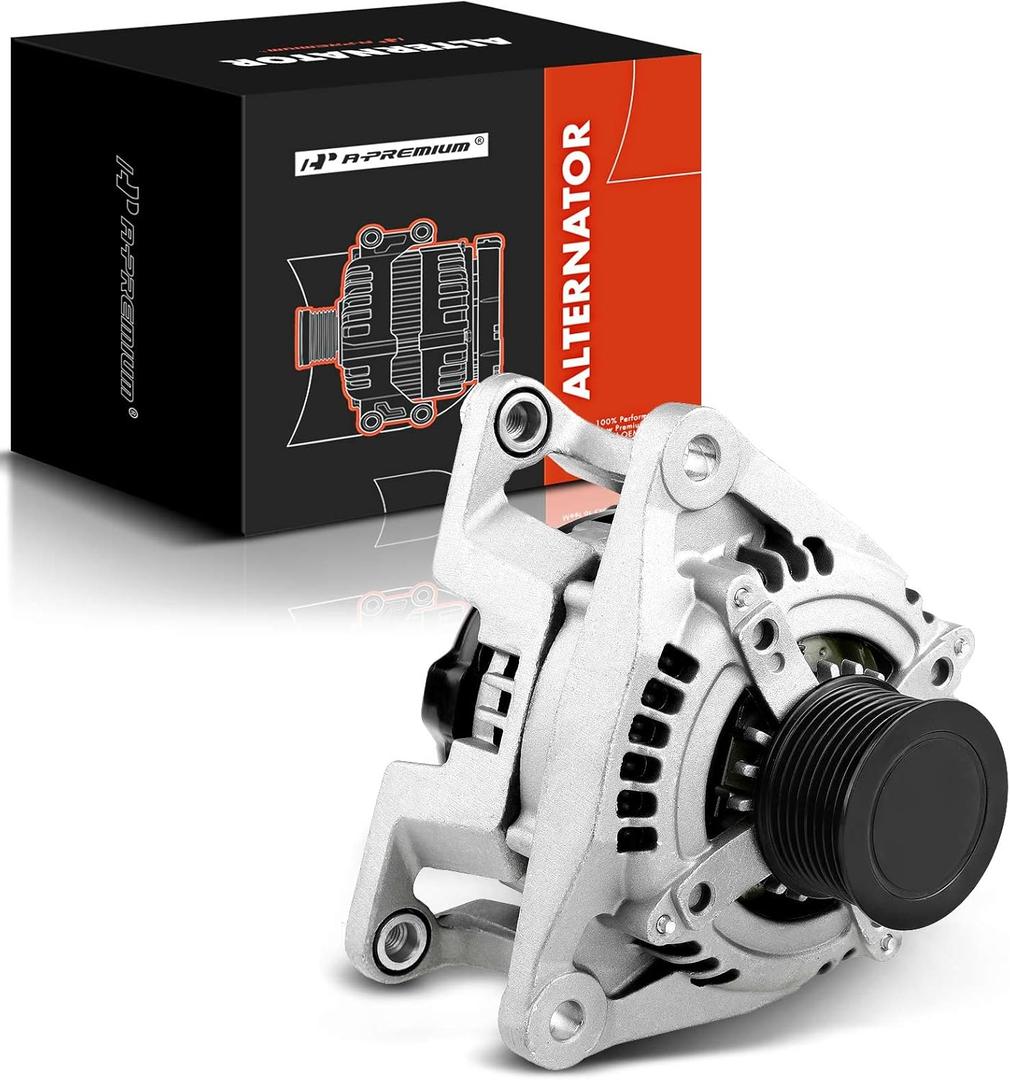 A-Premium Alternador compatible con Dodge Ram 2500/3500 2007-2010, Ram 4500/5500 2008-2010 y Ram 2500/3500/4500/5500 2011-2013, L6 6.7L, 145Amp 12V CA. W 8 ranuras Polea, Reemplazar # 4801311AD