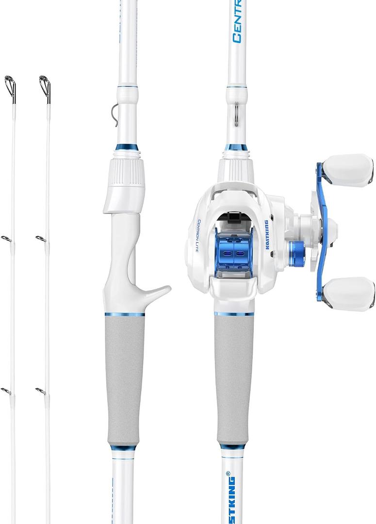 KastKing Centron Lite Twin-Tip Fishing Rod and Reel Combo, 6'6" M, Right Handed
