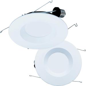 Smooth Reflector Trim Retrofit Kit, 6 Inch Dimmable LED 5CCT Downlight Recessed Lighting, 14 Watt, 1000 Lumens, Round Panel, ES Qualified, UL Listed