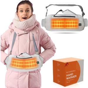 Heated Hand Warmer Pouch, 10000mAh Electric Heated Hand Muff, Rechargeable Portable Power Bank Hand Warmer with 3 Levels Heating for Football, Hunting,Fishing,Camping.