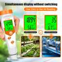 pH Meter for Hydroponics PPM EC Meter for Plant Nutrients Simultaneous Measurement of pH Conductivity TDS Temperature for Reservoir Tank Water DWC Aeroponic Garden Indoor Outdoor Growing