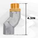 (1" NPT, 2PCS) Fuel Hose Swivel 360 Rotating Connector for Fuel Transfer Pump Fuel Nozzle Multi Plane Fuel Plane Swivel