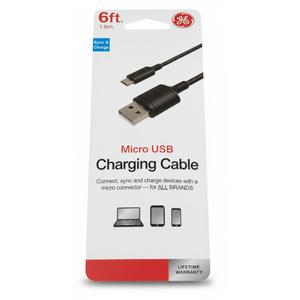 GE USB Micro Cable 6 Ft USB /Am