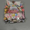 2 x Easter Decor- 4pcs Wooden Easter Bunny Table Centerpieces for Tabletop Rustic Bunny Wood Table Sign with Eggs and Flower Ornament, Farmhouse Rabbit Decorations for home, Office, and Party Suppliers