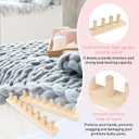 Ziimaikery 48 Inch Wooden Chunky Blanket Knitting Loom, Chunky Knitting Loom for Blanket Making Adjustable DIY Frame for Bulky Yarn Projects, Reusable Crafting Tool for Beginners (48inch)