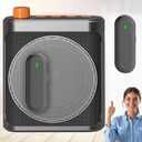 Voice Amplifier Wireless Microphone for Teachers/Classroom/Yoga/Meeting,Portable Bluetooth Speaker with 2pcs Clip-On Magnetic Wireless Lavalier Lapel Microphones Mini Megaphone Speaker PA System Black