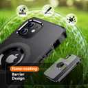 Magnetic for iPhone 12 Case,iPhone 12 Pro Case[Compatible with Magsafe][Military Drop Protection] [2 Pcs Glass Screen Protector] Shockproof Phone Case,Black