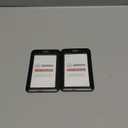 SOPHIYAYA 2 Pack Vertical Sliding Hard Plastic Badge Holder – Secures Work ID, Key Card, Credit Cards for Office, Factory, School, Teachers & Students (Black)