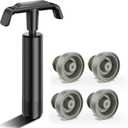 Wine Vacuum Pump and 4 Stoppers with Vacuum Detection Function, Wine Pump Vacuum Stoppers with Date Record, 30-Day Freshness, Reusable Wine Savers Vacuum Pump, Wine Air Remover Pump