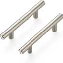 Ravinte 30 Pack 5'' Cabinet Pulls Brushed Nickel Stainless Steel Kitchen Drawer Pulls Cabinet Handles 3" Hole Center (Satin Nickel)