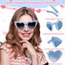 6/12/24/48 Pack Heart Sunglasses Vintage Heart Shaped Glasses Bulk Bachelorette Sunglasses for Women Wedding Party