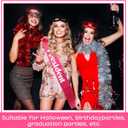 6 x President Satin Sash - Halloween Hot Pink for Women Adult - Beauty Pageant Birthday Decorations