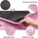 2 x Sunheir Washable Pee Pads for Dogs 2-Pack Reusable Puppy Pads Pet Training Pads, Waterproof Dog Pee Pads for Crate, Whelping Pad, Non-Slip Protects Against Urine Leakage (Leaves - Pink, 18x24)